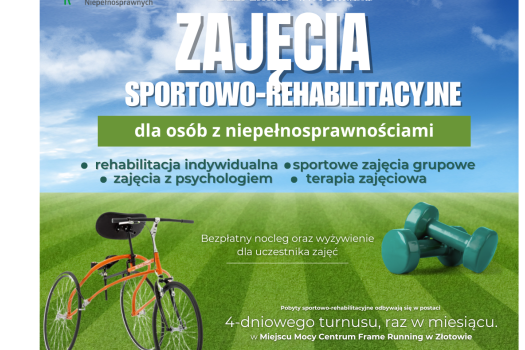 Bezpłatne 4-dniowe turnusy sportowo-rehabilitacyjne dla osób z niepełnosprawnościami